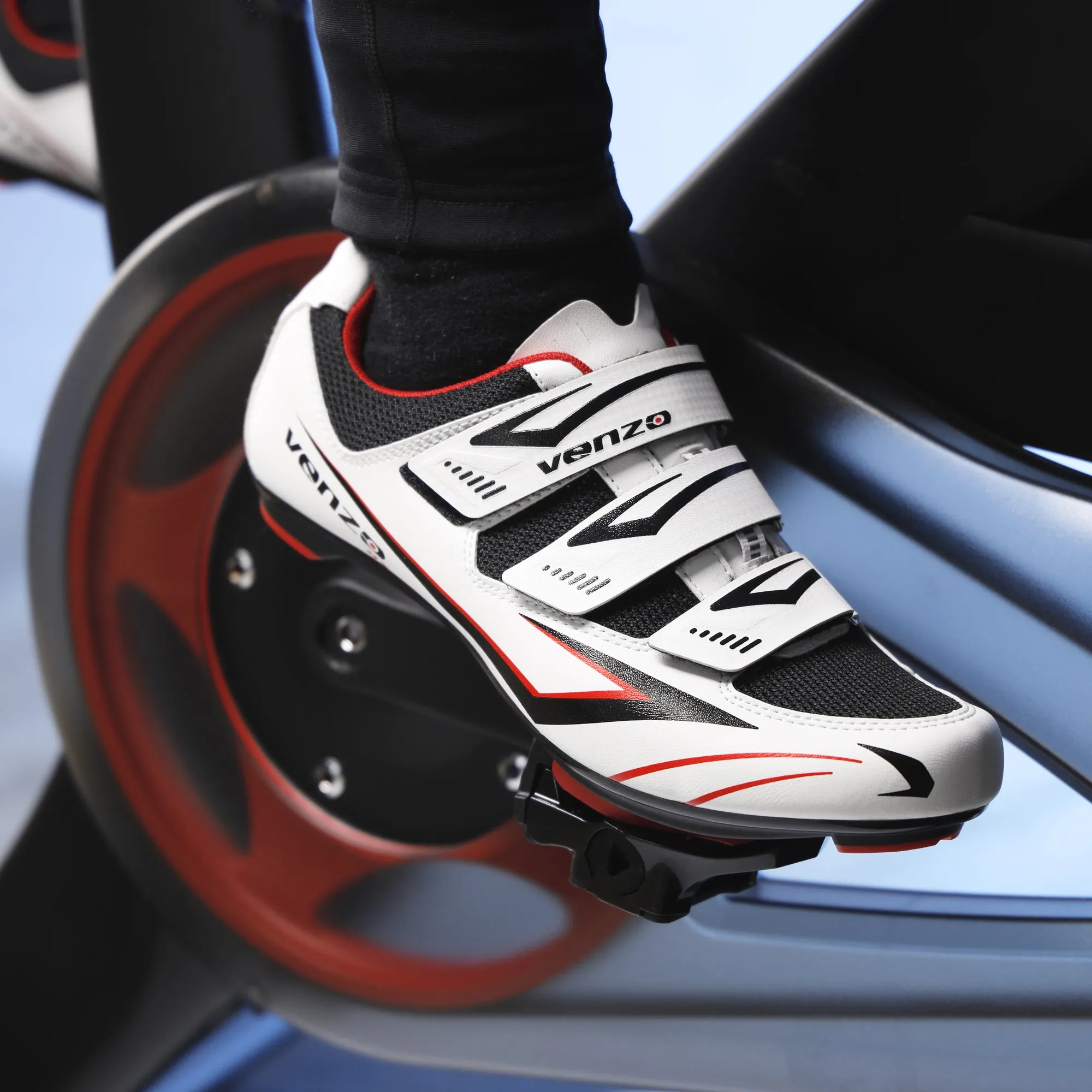 Venzo Bicycle Women's Road Cycling Riding Shoes with 3 Straps - Compatible with Peloton for Shimano SPD & Look ARC Delta - Perfect for Road Racing Bikes - Size 38