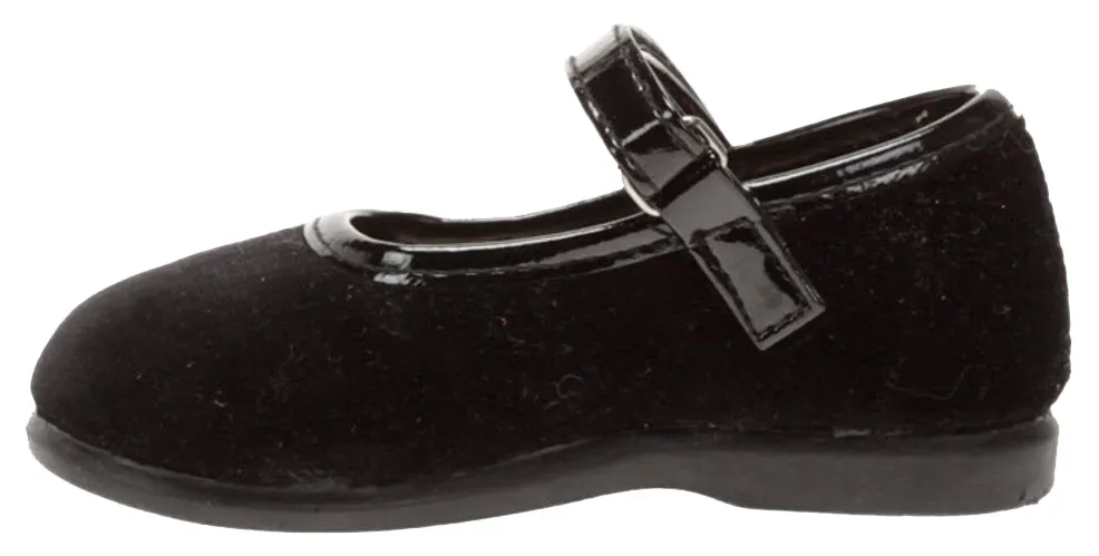 Victoria Alba Velvet Mary Jane Black for Girl's