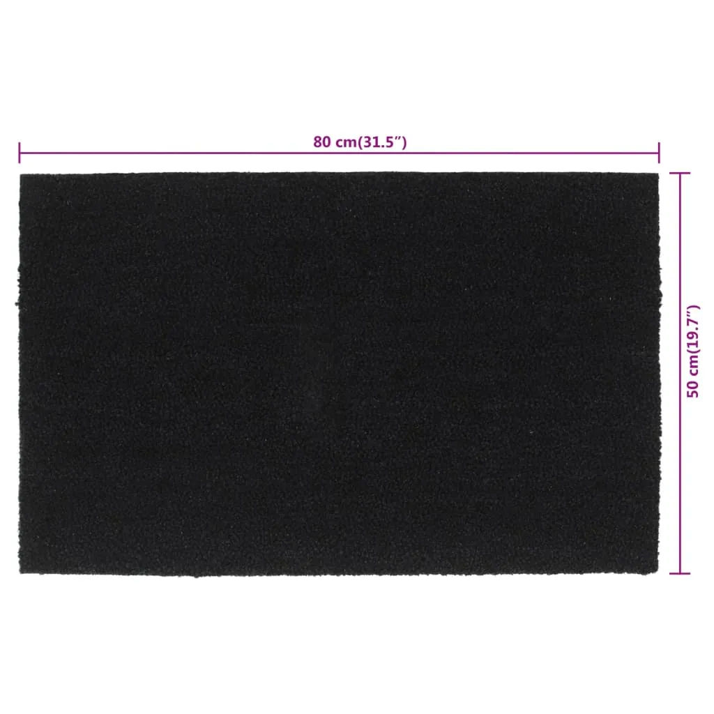vidaXL Door Mat Black 50x80 cm Tufted Coir