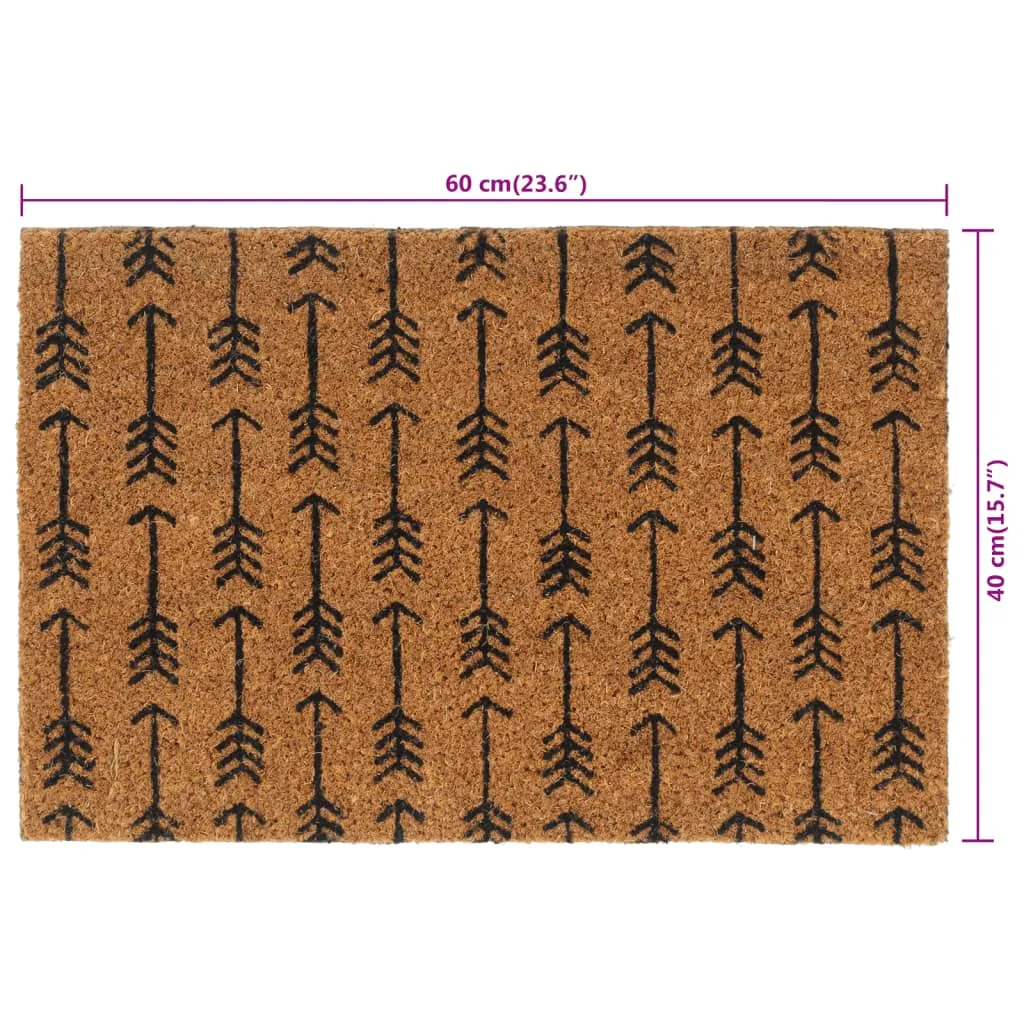 vidaXL Door Mat Natural 40x60 cm Tufted Coir