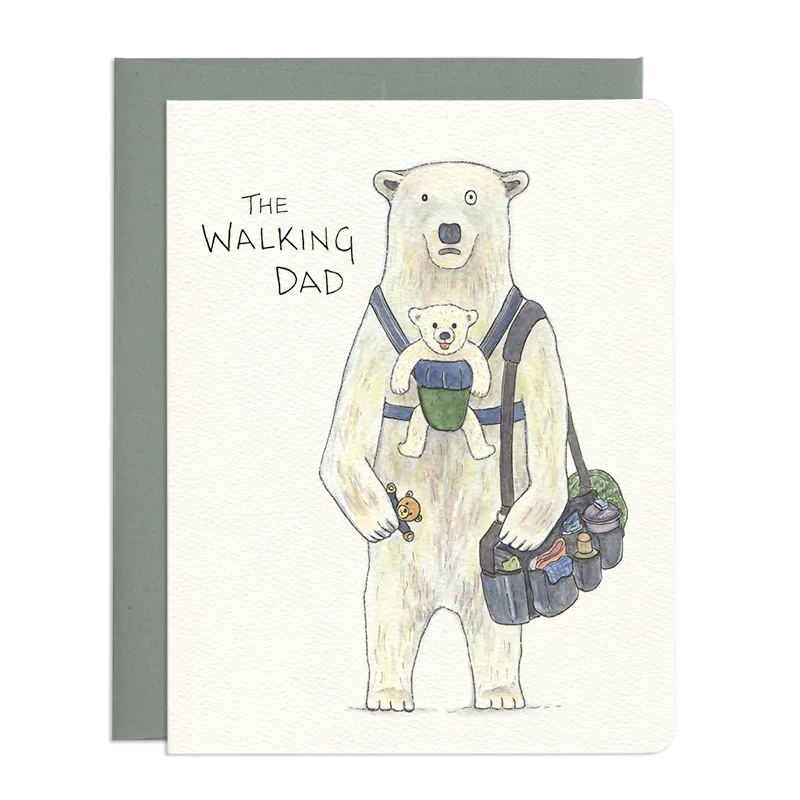 'Walking Dad' Newborn Card