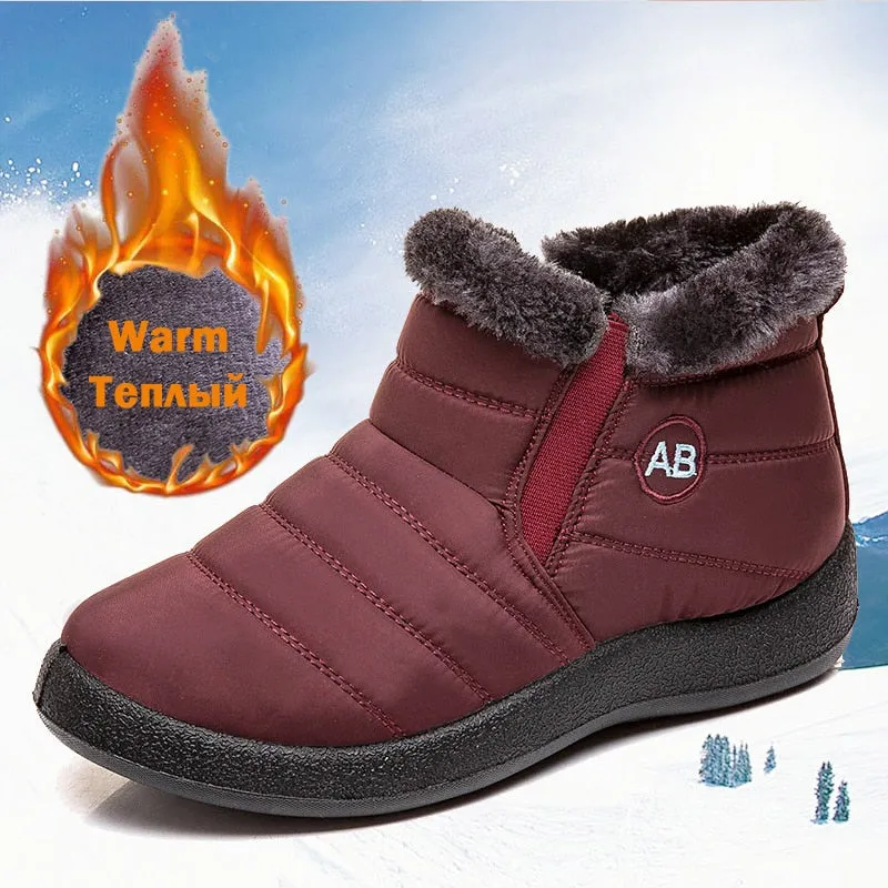 Women Waterproof Snow Boots For Winter  Lightweight