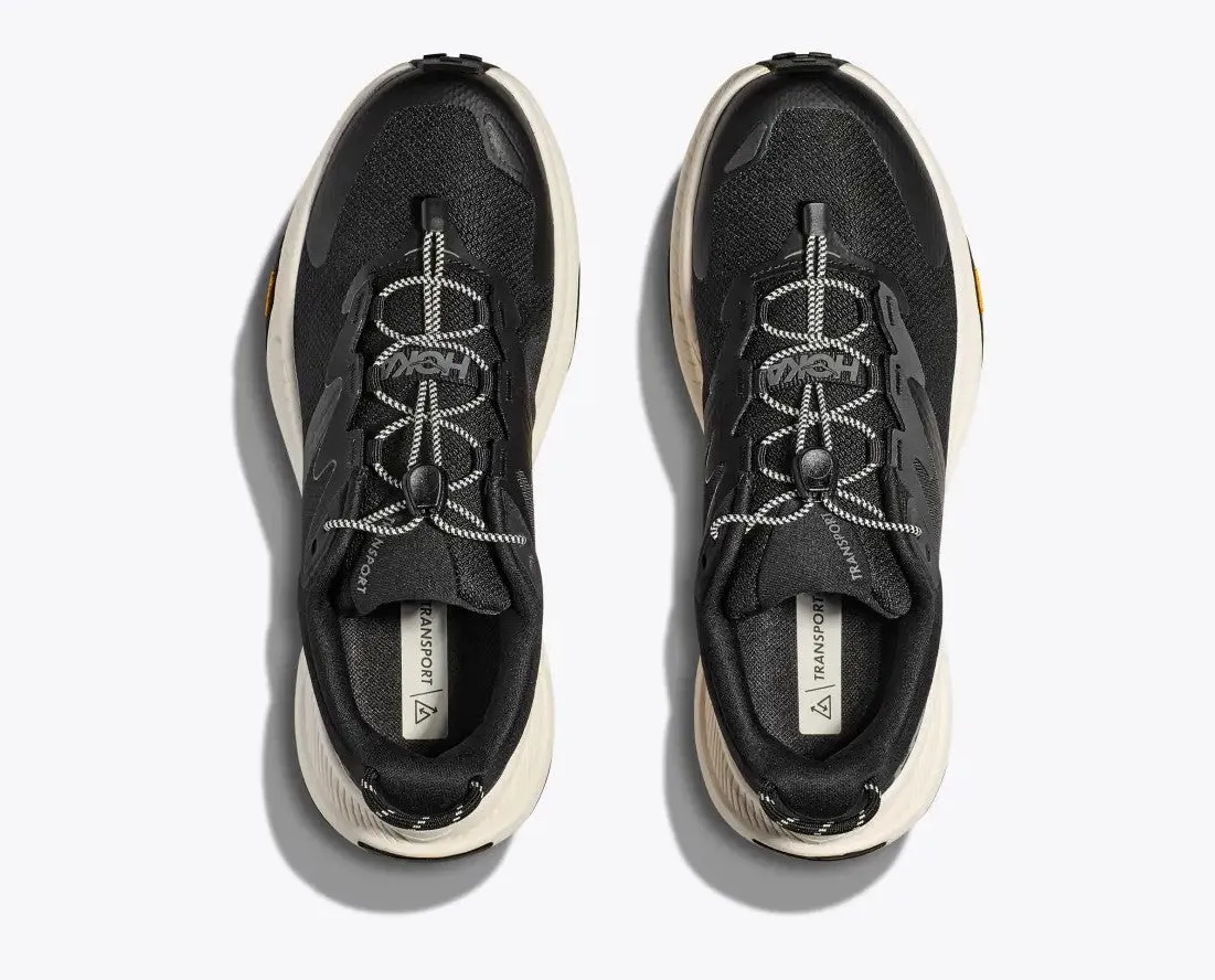 Women's Hoka Transport 1123154BKLB Color:  Black/Alabaster