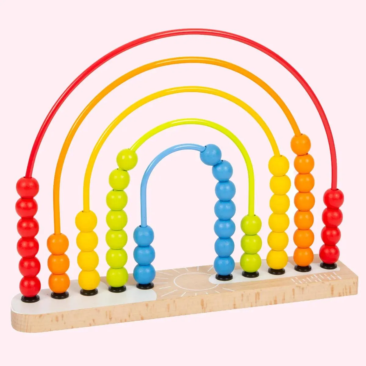 Wooden Motor Skills Loop & Abacus Rainbow