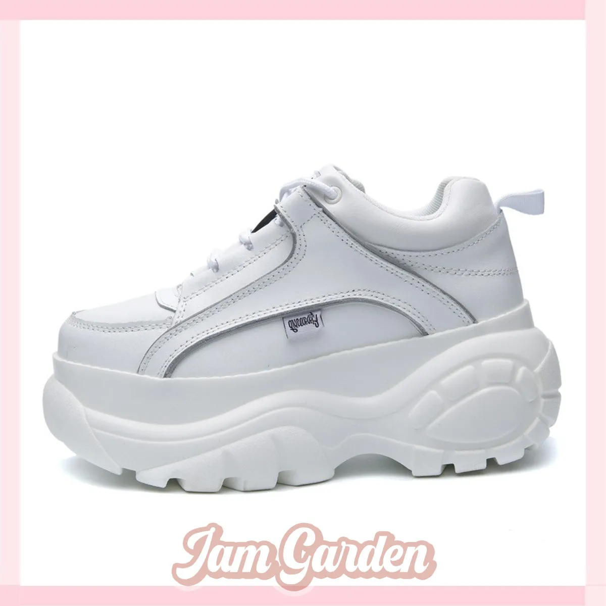 Y2k Harajuku Retro Platform Genuine Cowhide Dad Shoes
