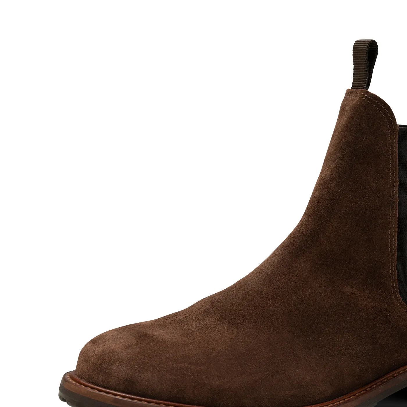 York chelsea støvle ruskind - CHOC BROWN