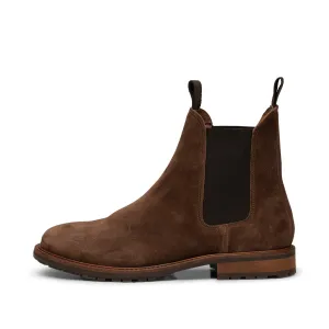 York chelsea støvle ruskind - CHOC BROWN